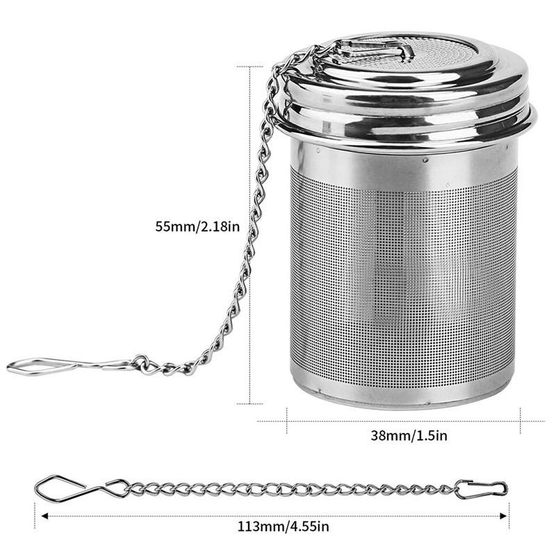Stainless Steel Tea Infuser Strainer Leaf Spice Herbal Reusable Mesh Filter Home Kitchen Accessories