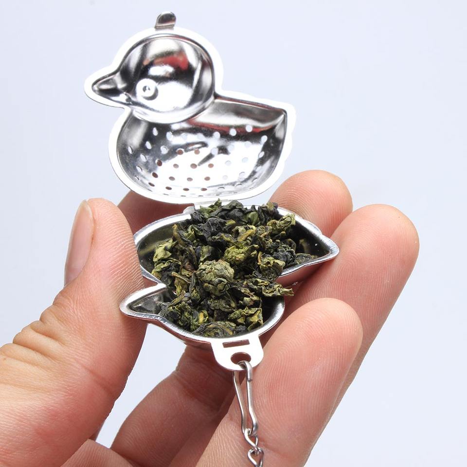 Mini Stainless Steel Tea Infuser Metal Strainer Duck Shape