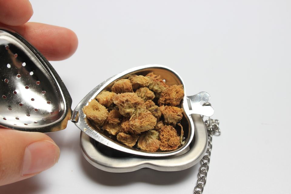 heart shape loose leaf heart shape tea infuser gifts with tray