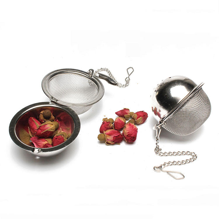 Hot selling 5.0cm stainless steel tea ball infuser with mesh for loose tea leave