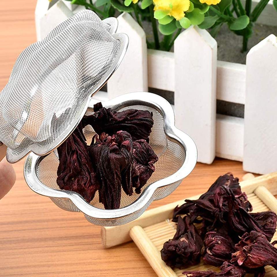 Leaf Tea Infuser Ball Stainless Steel Flower Bloom Fine Mesh Hot Tea Strainer Ball Flower Shaped Loose Metal Modern Accepted