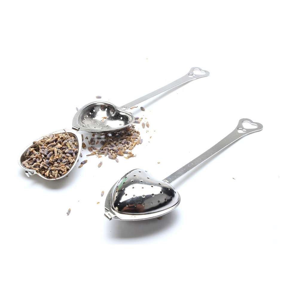 New Design Food Grade Stainless Steel Heart Shape Tea Infuser and Tea Filter Wedding Gift