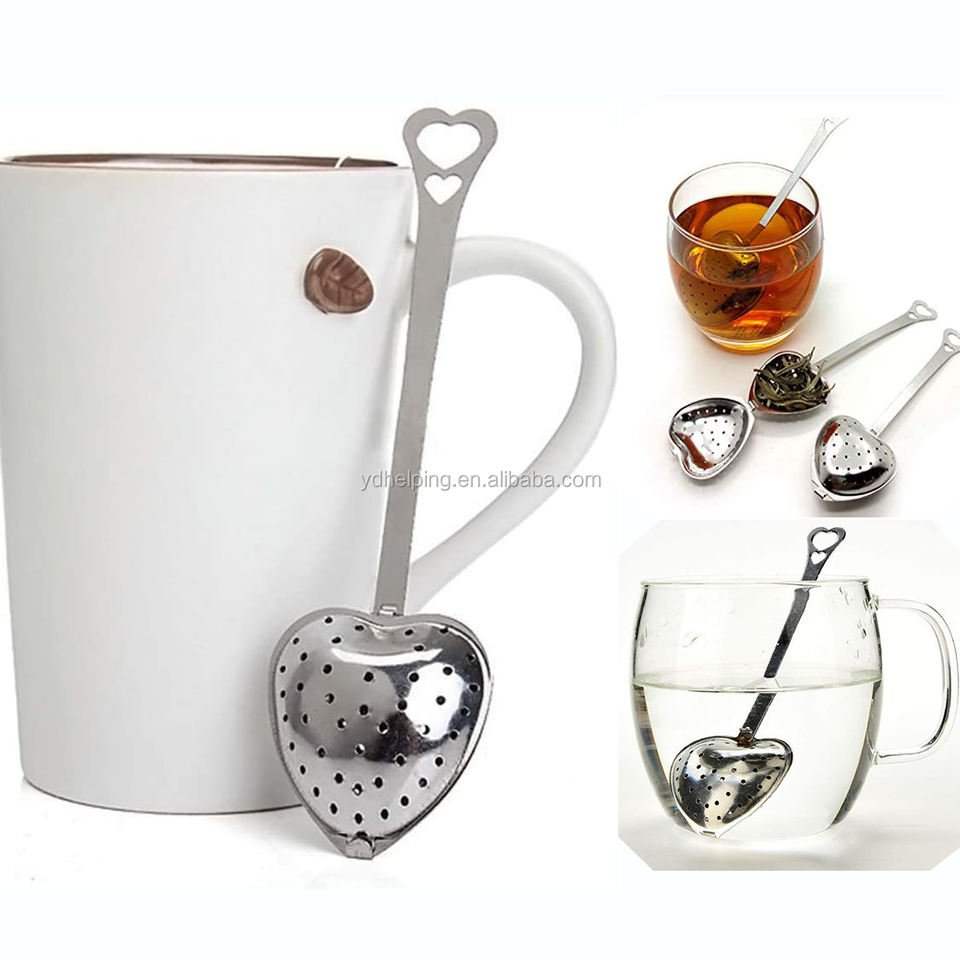 New Design Food Grade Stainless Steel Heart Shape Tea Infuser and Tea Filter Wedding Gift