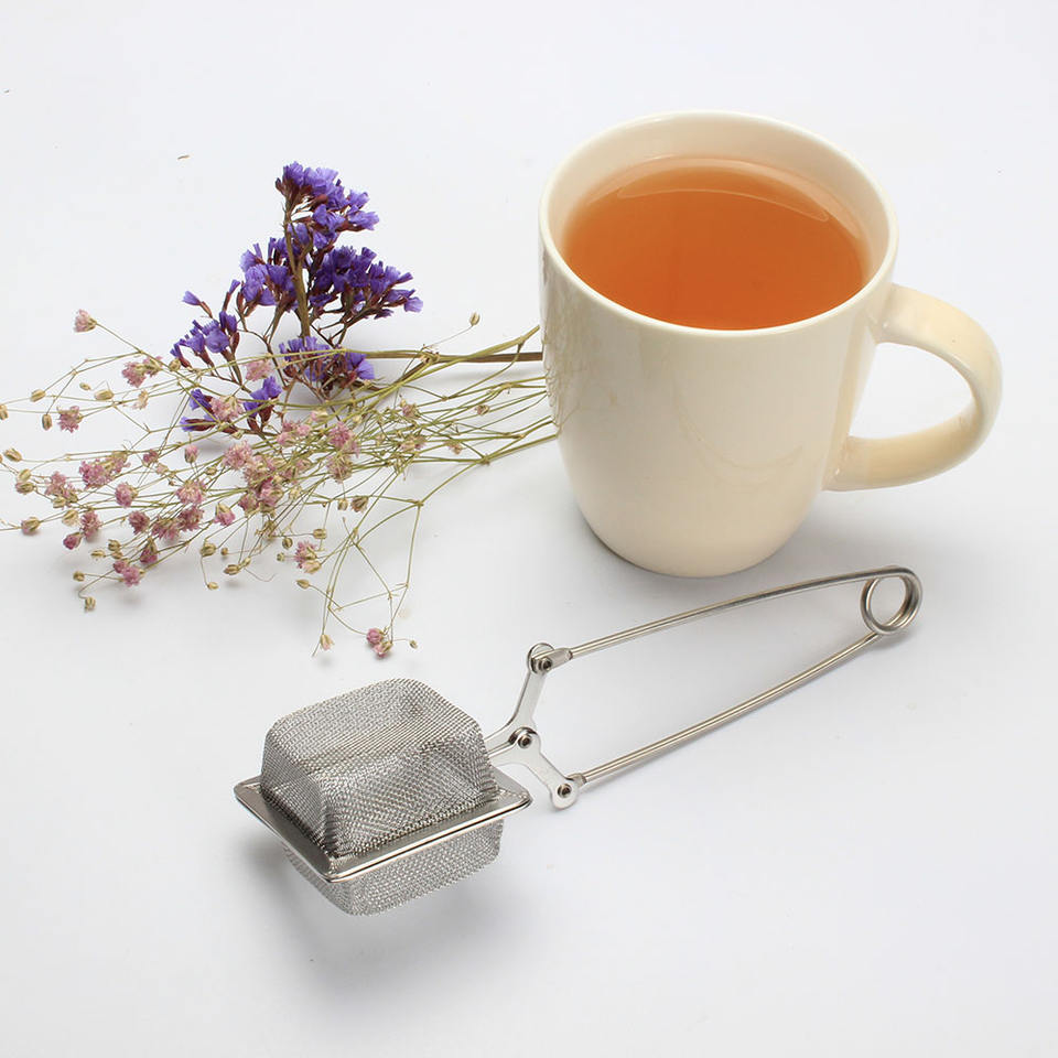 Promotion Wholesales Snap Style Tea Infuser Stainless Steel Wire Mesh Tea Filter for Home
