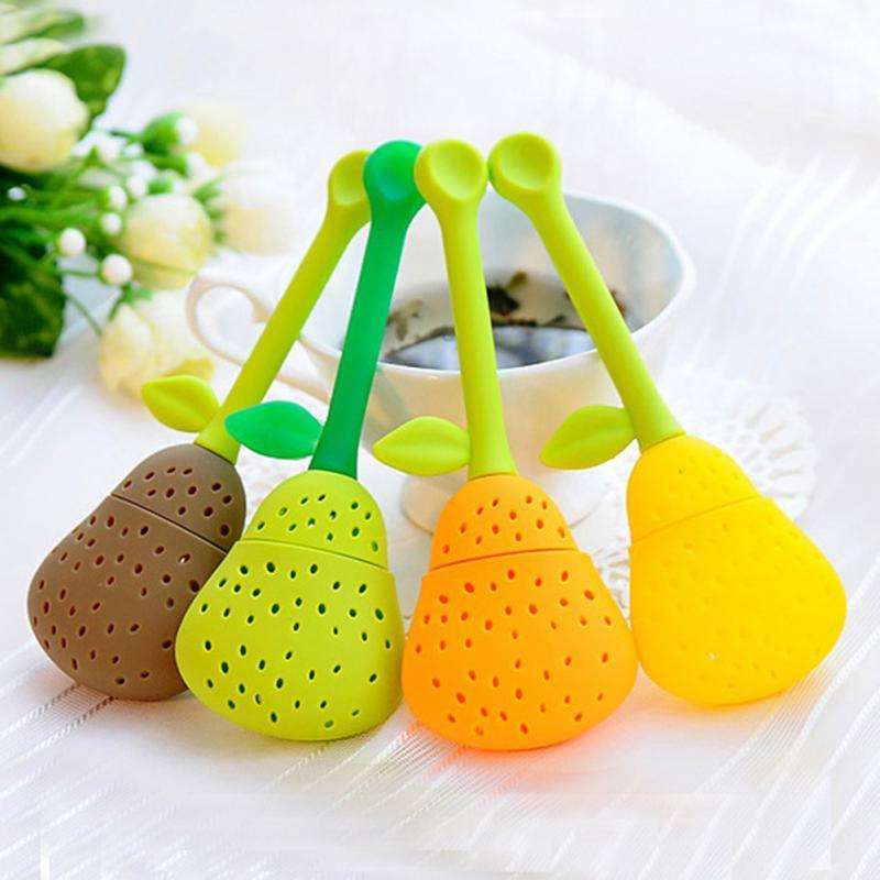 Wholesale Pear Shape Silicone Tea Bag Leaf Filter Diffuser Loose Tea Infuser Strainer Teaware Teapot Accessory