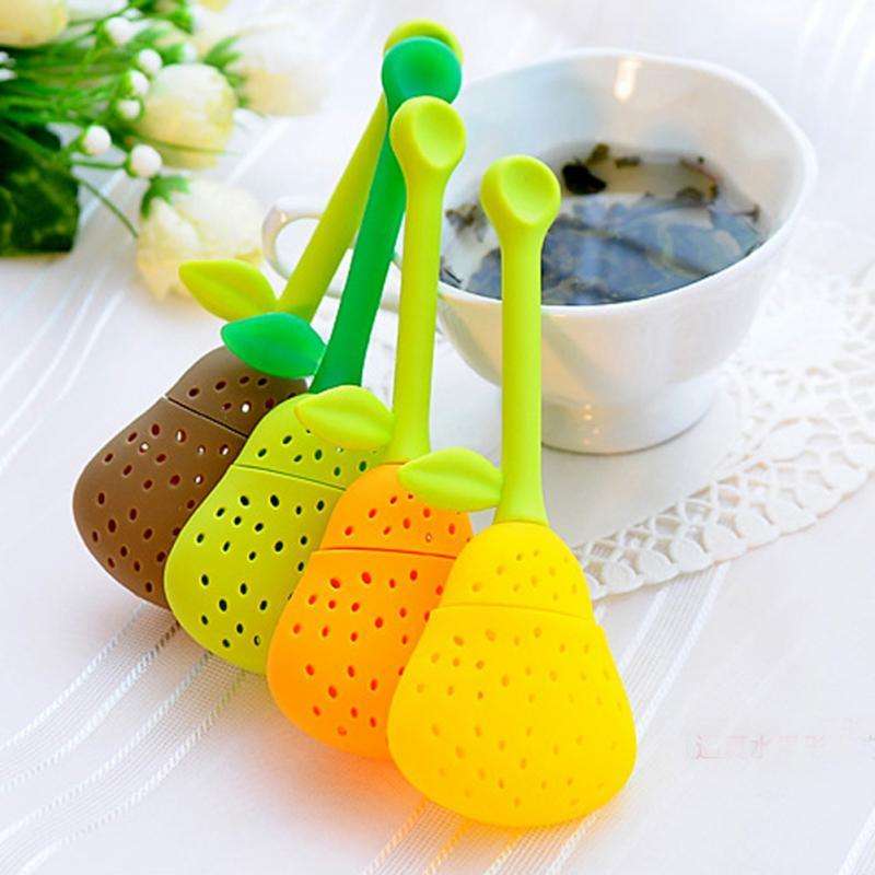 Wholesale Pear Shape Silicone Tea Bag Leaf Filter Diffuser Loose Tea Infuser Strainer Teaware Teapot Accessory