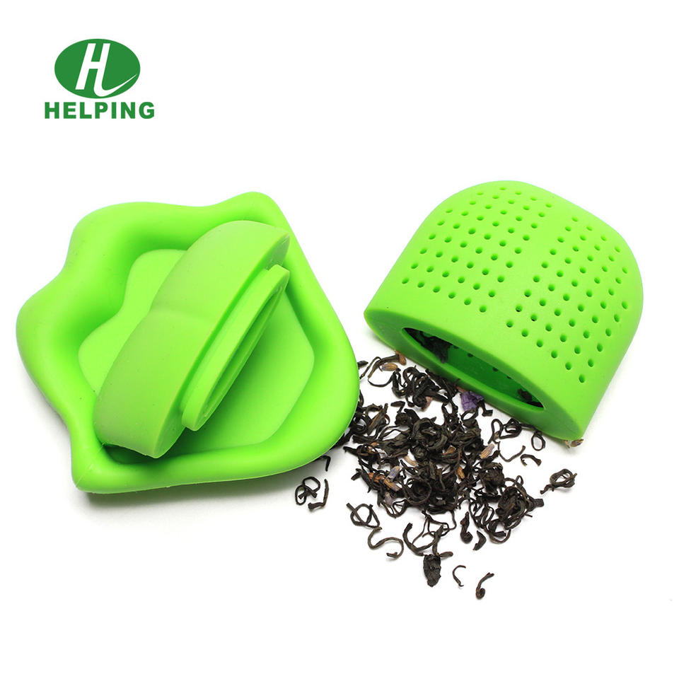 Tea Strainer Creative Funny Big Tongue Shape Safety Food Grade Silicone Polybag Red Tea Infusers