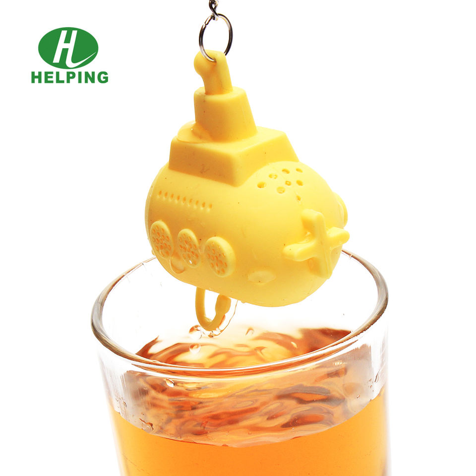 Submarine Shaped Silicone Tea Strainer Reusable Food Grade Silicone Bulk Tea Strainer