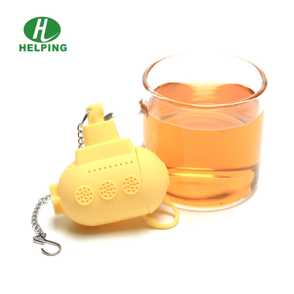 Submarine Shaped Silicone Tea Strainer Reusable Food Grade Silicone Bulk Tea Strainer