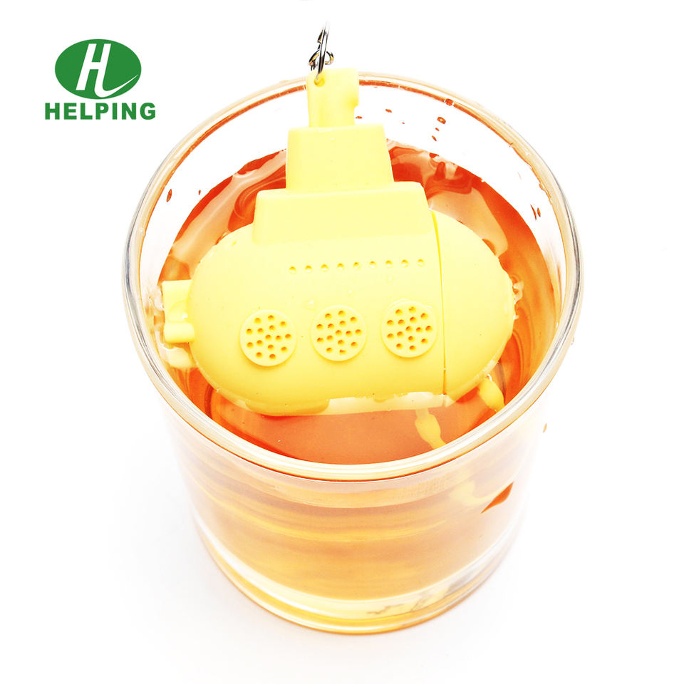 Submarine Shaped Silicone Tea Strainer Reusable Food Grade Silicone Bulk Tea Strainer