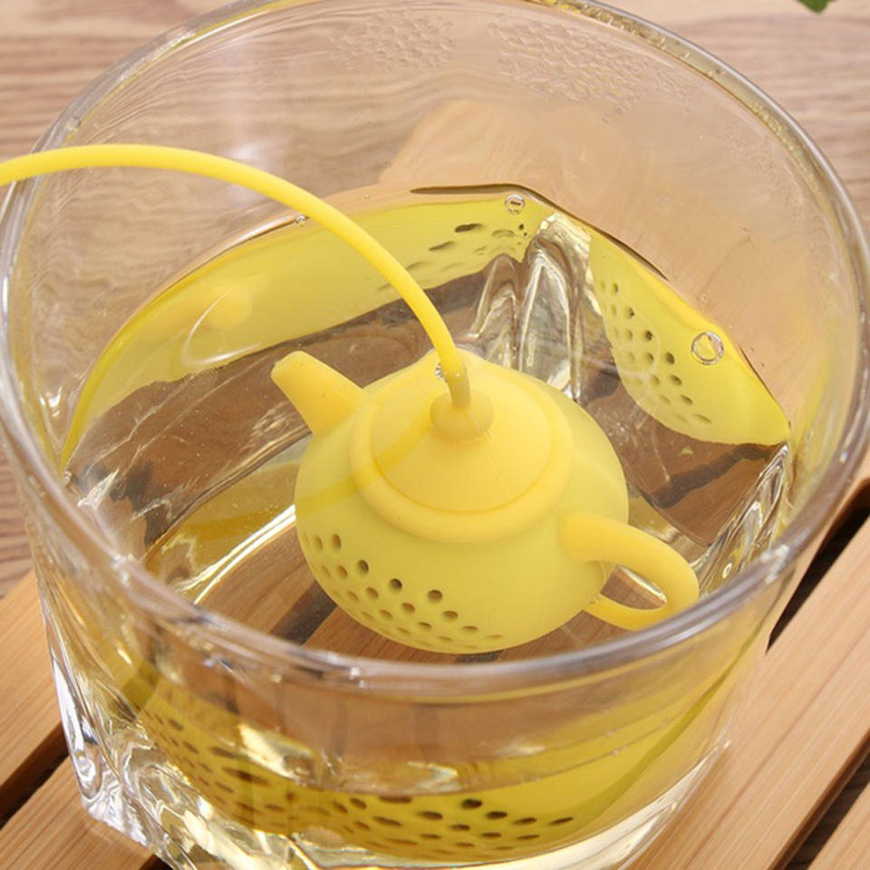 Creative Teapot Shape Tea Infuser Strainer Silicone Tea Bag Leaf Filter Diffuser Teaware Teapot Accessory Kitchen Gadget