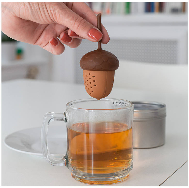 Cute Kawaii Acorn Mini Tea Infuser Tea Leaf Strainer Brewing Device Herbal Spice Filter Kitchen Tools Infusor