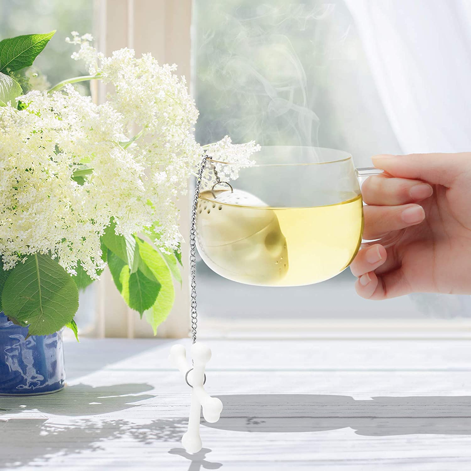 Bones Skull Tea Infuser Loose Leaf Herbal Tea Filter Tea Strainer Diffuser