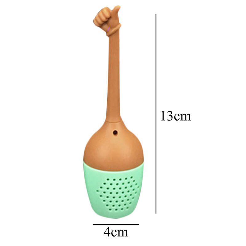 Silicone Loose Leaf Herbal Spice Holder Tea Brewing Tools Funny Hand Gestures Tea Infuser Black Tea Strainer Kitchen Accessories