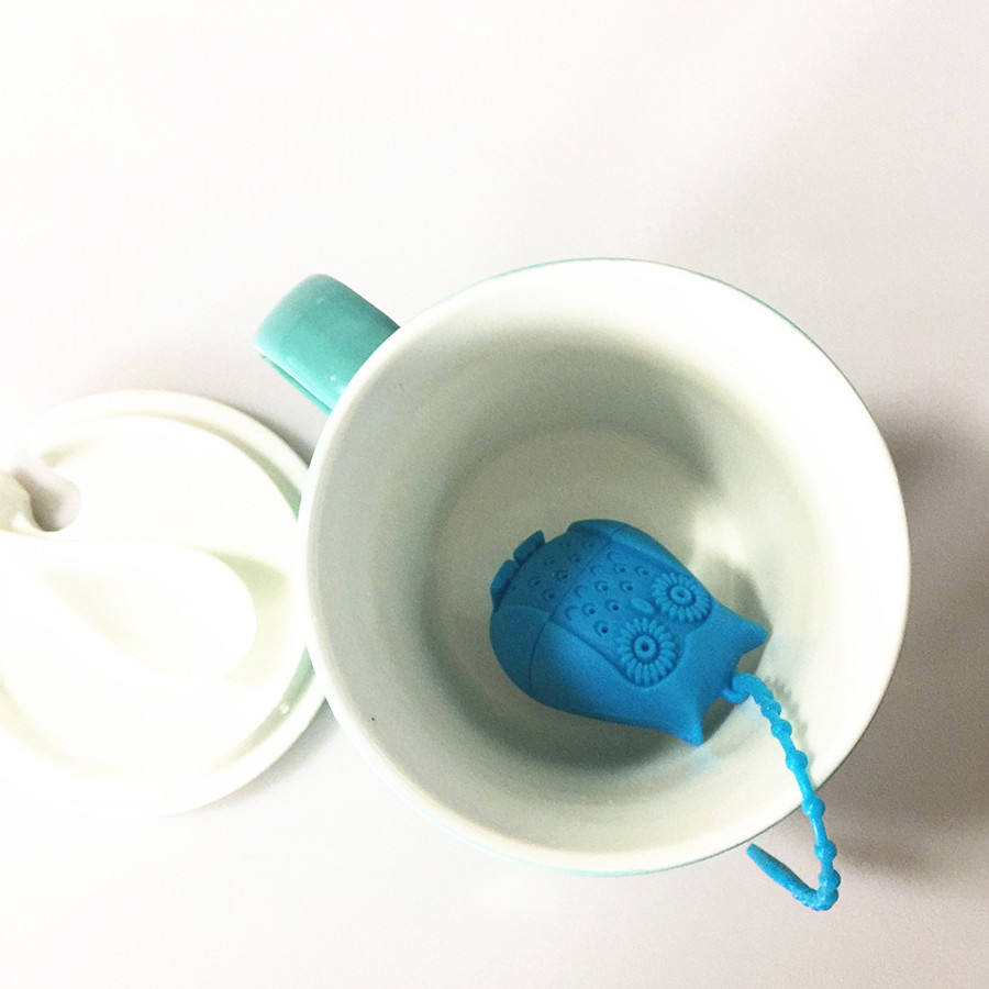 Creative Cute Owl Tea Strainer Bags Loose-leaf Tea Infuser Filter Diffuser Fun Cartoon Tea Accessories Food Grade Silicone