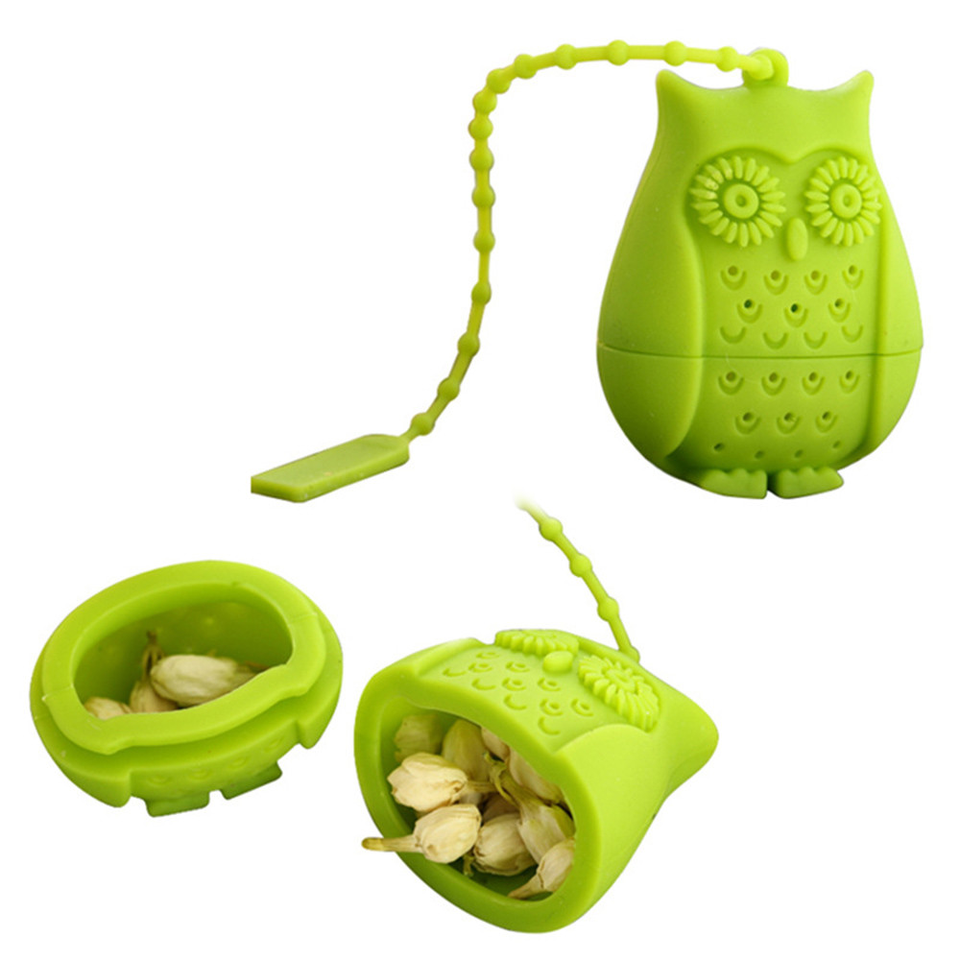 Creative Cute Owl Tea Strainer Bags Loose-leaf Tea Infuser Filter Diffuser Fun Cartoon Tea Accessories Food Grade Silicone