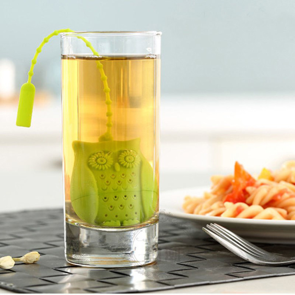 Creative Cute Owl Tea Strainer Bags Loose-leaf Tea Infuser Filter Diffuser Fun Cartoon Tea Accessories Food Grade Silicone