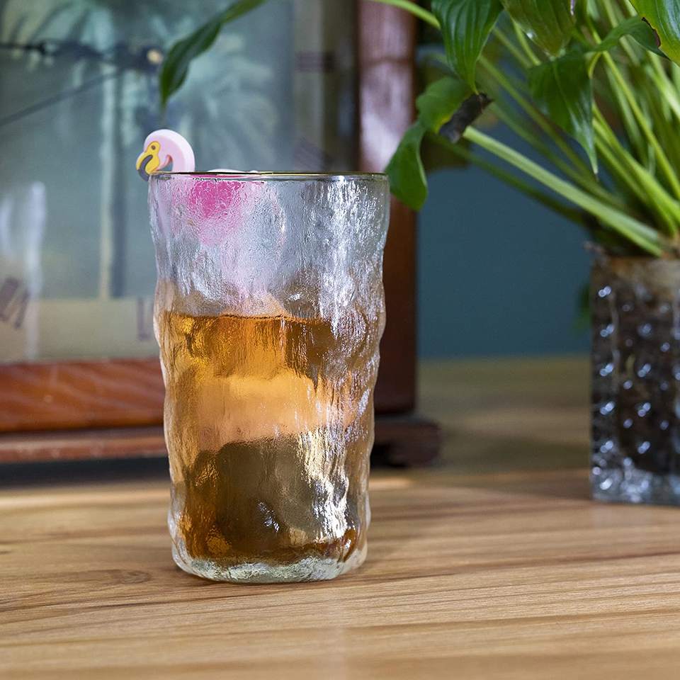 Flamingo Tea Filter Cute Long Silicone Handle Tea Steeper