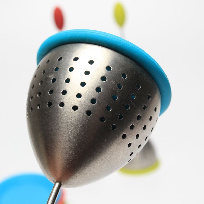 BPA Free Silicone Aerial Shape Tea Strainer Reusable 304 Stainless Steel Tea Infuser