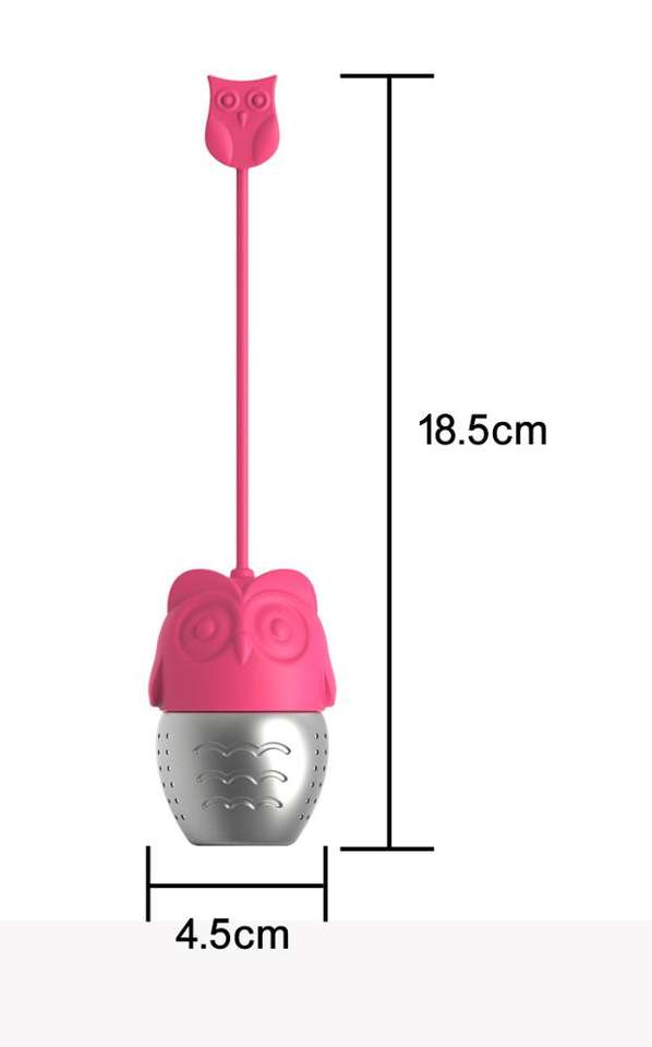 Silicone Animal Owl Shape Handle Loose Tea Strainer