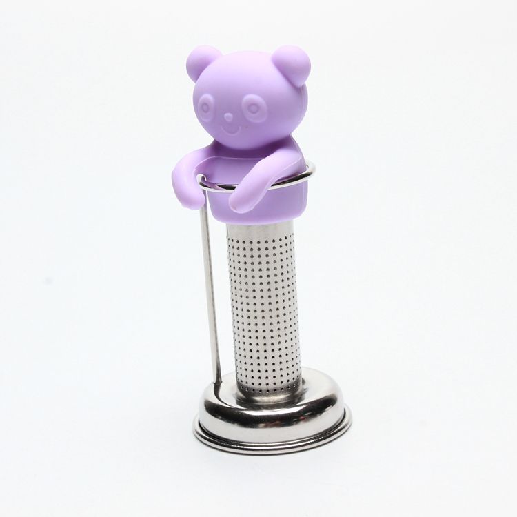 New arrival silicone bear shape Tea Infuser Stainless Steel stick strainer gift