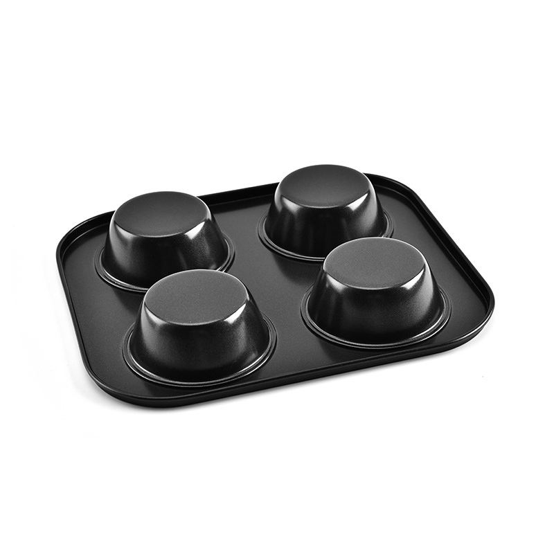 Factory Wholesale 4 Cups Non-Stick Cupcake Pan Muffin Cake Mold Cake Baking Tray