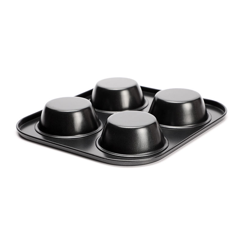 Factory Wholesale 4 Cups Non-Stick Cupcake Pan Muffin Cake Mold Cake Baking Tray