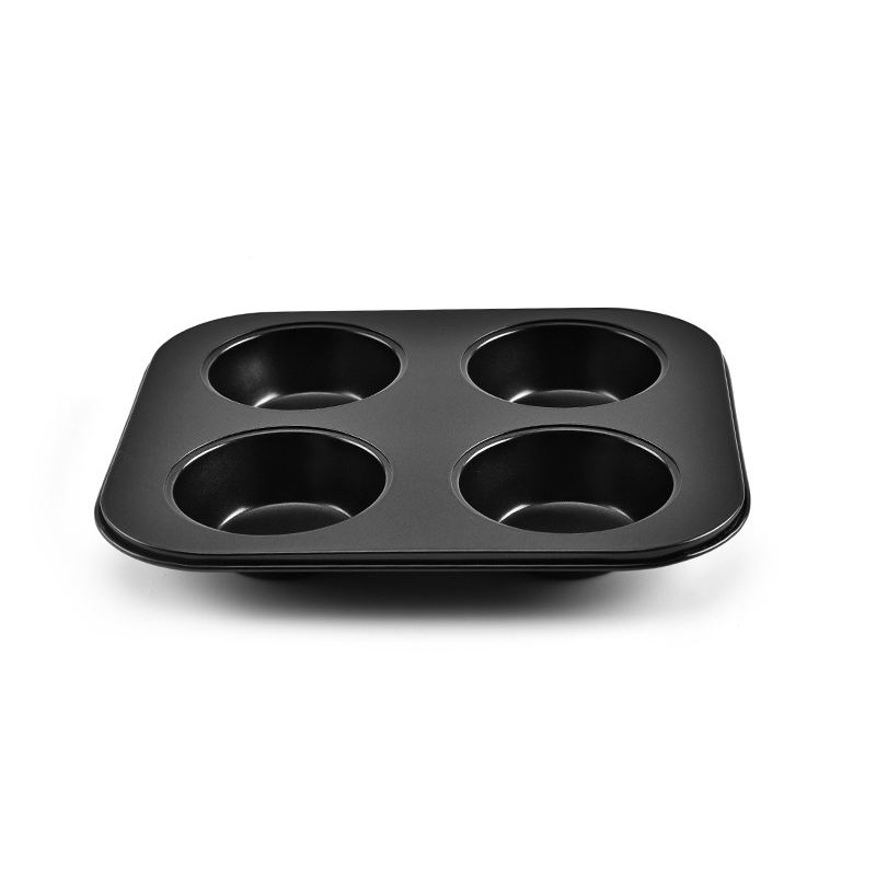 Factory Wholesale 4 Cups Non-Stick Cupcake Pan Muffin Cake Mold Cake Baking Tray