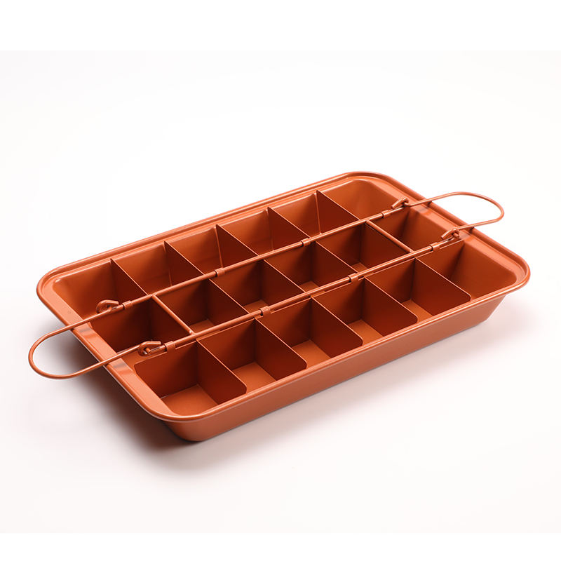 High Quality 18 Holes Non-Stick Carbon Steel Brownie Pan Cake Pan Baking Mold