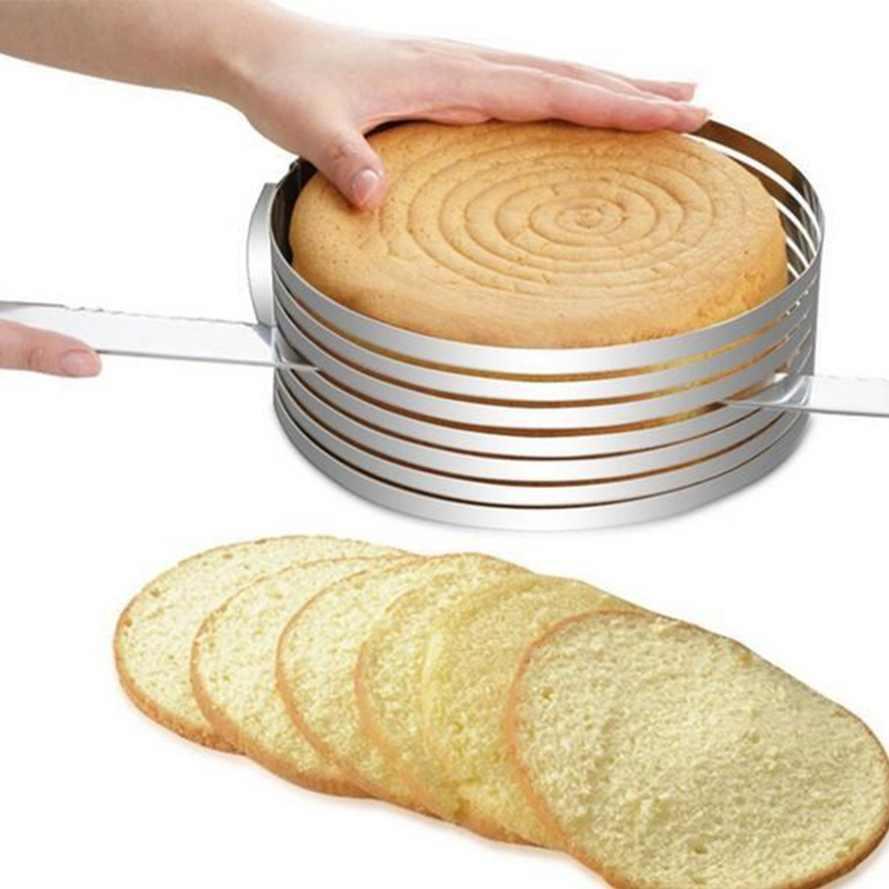 Stainless Steel Retractable Circular Mousse Cut Tool Slice Mousse Ring Cake Layer Slicer