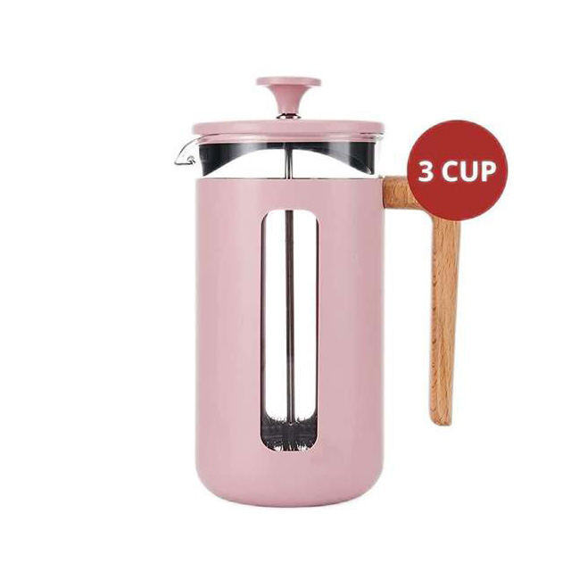 Heat-Resistant Glass and Stainless Steel with Easy-Grip Plunger, French Press Coffee Maker for Loose Tea and Ground Coffee