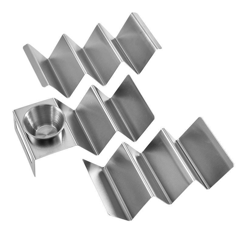 Stainless Steel Burrito Baking Rack Pancake Taco Clip Oven Safe for Baking, Dishwasher and Grill Safe, Easy to Serve Tacos