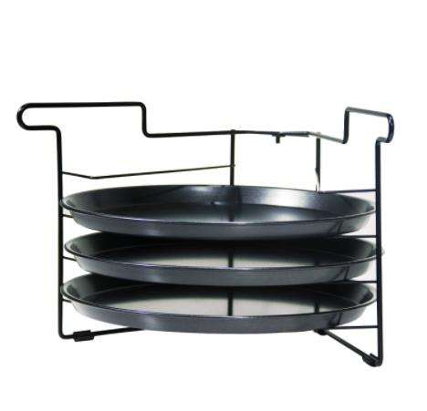 Kitchen black household bread cake pastry doughnut folding cooking and baking nonstick 3 tier bakery rack