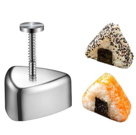 Stainless Steel Non stick Rice Mold Musubi Maker Kit Rice Ball Mold Maker Sushi Mold for Kids Lunch Bento