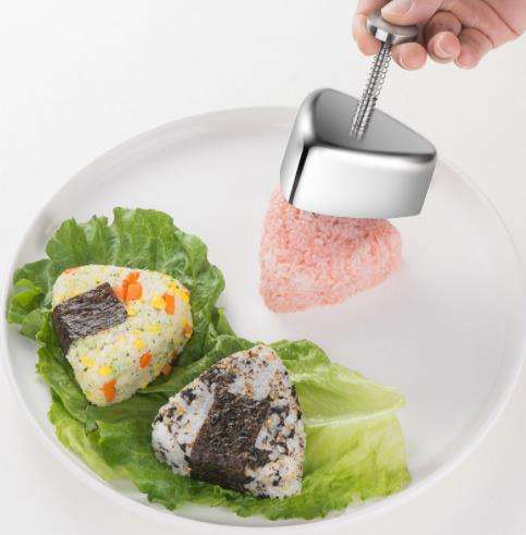 Stainless Steel Non stick Rice Mold Musubi Maker Kit Rice Ball Mold Maker Sushi Mold for Kids Lunch Bento