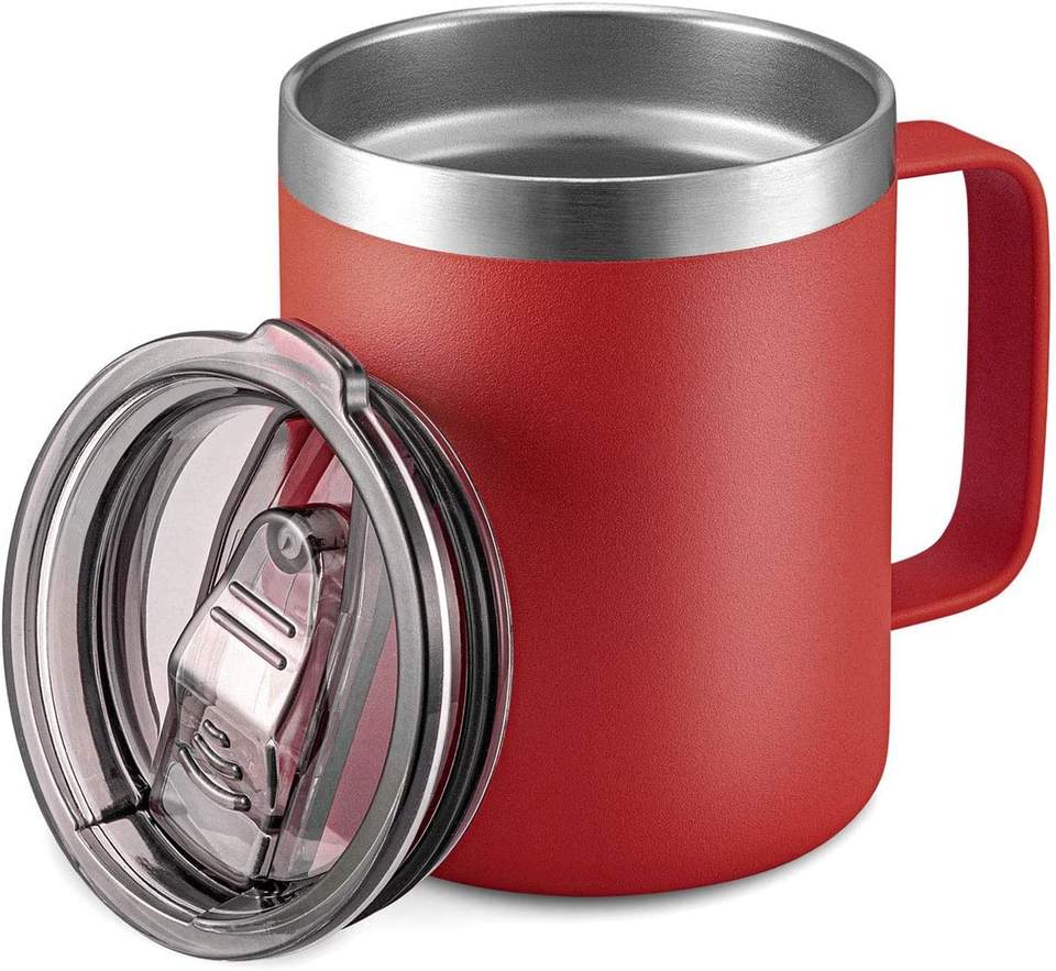 12oz Stainless Steel Insulated Coffee Mug with Handle, Double Wall Vacuum Travel Mug