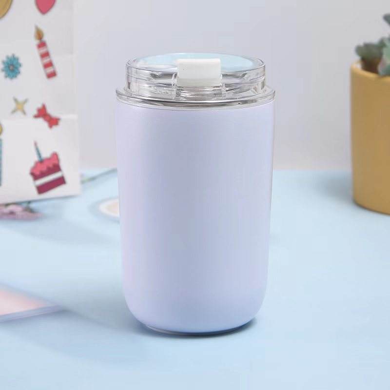 creative new design 304 stainless steel insulated water bottle portable coffee water bottle with straw