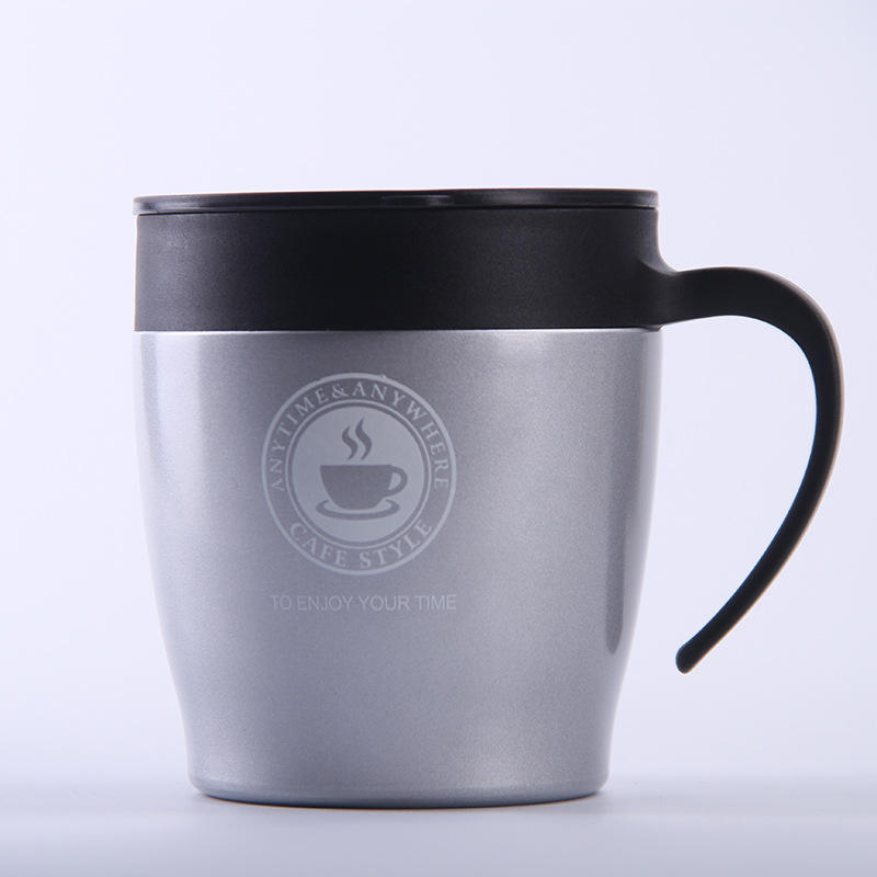 New design 304 stainless steel coffee cup with handle Office coffee mug for creative advertising gift