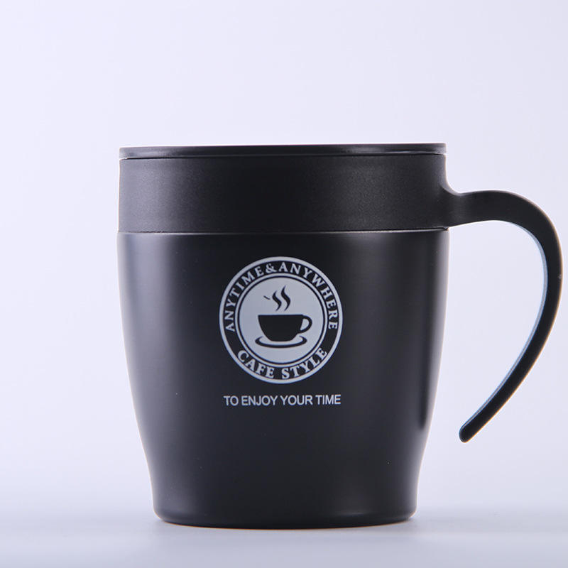 New design 304 stainless steel coffee cup with handle Office coffee mug for creative advertising gift