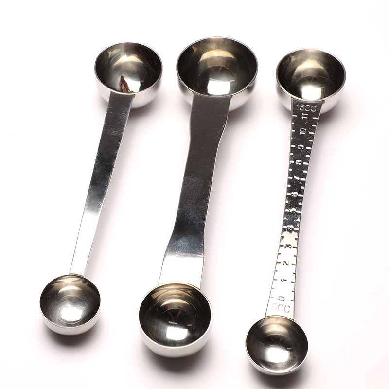 2-Head-In-1 Stainless Steel Coffee Scoop Table Spoon Measuring Spoons