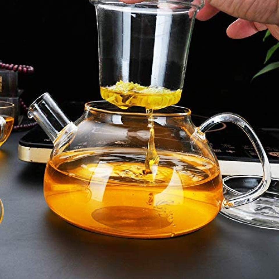 Teapots Tea Sets Glass Kettle Transparent Pot Heat-resistant Glass Straight Coffee Tea Sets Tea KETTLES All-season Worldwide