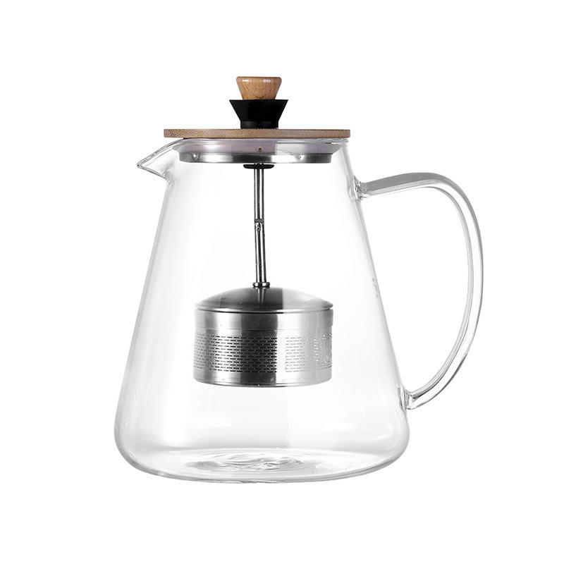 Tea Pot 1.3L Glass Coffee Teapot with Infuser Design Hand Made Borosilicate Glass New Coffee Tea Tools Coffee Grinders Offered