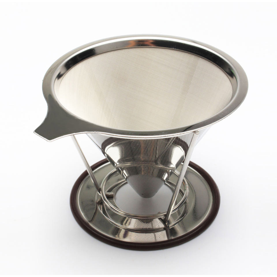 Vietnamese Paperless Mesh Drip Cold Brew Reusable Stainless Steel Coffee Accessory Filter Coffee Mesh Dripper Maker Cone Support