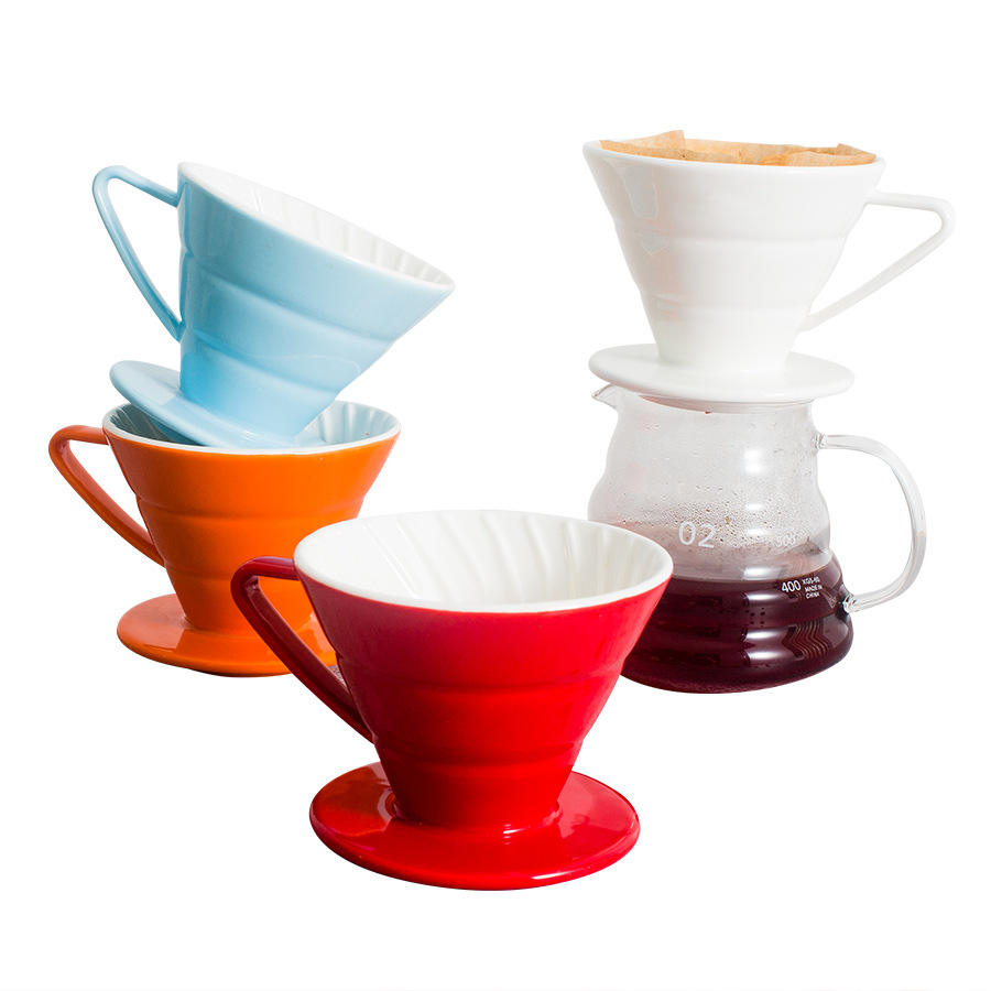 Creative coffee filter cup Ceramic coffee filter cup Hand brewed coffee filter funnel cup