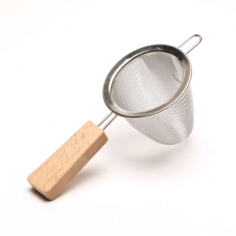 304 Stainless Steel Tea Infuser with Wooden Handle for teapot mug cup