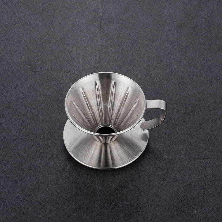 Reusable food grade 304 stainless steel coffee filter coffee dripper