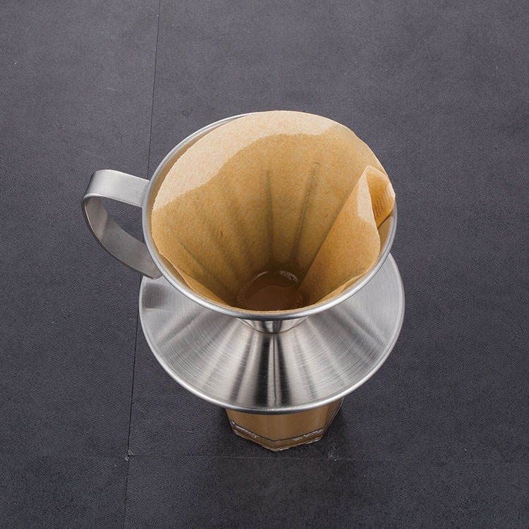 Reusable food grade 304 stainless steel coffee filter coffee dripper