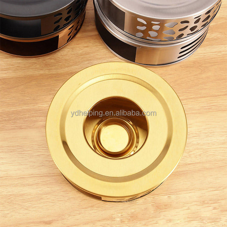 Hot Sale Black Color Teapot Warmer with Candle Holder Stainless Steel Tea Pot Heater Coffee & Tea Sets Luxury Tea Accessories