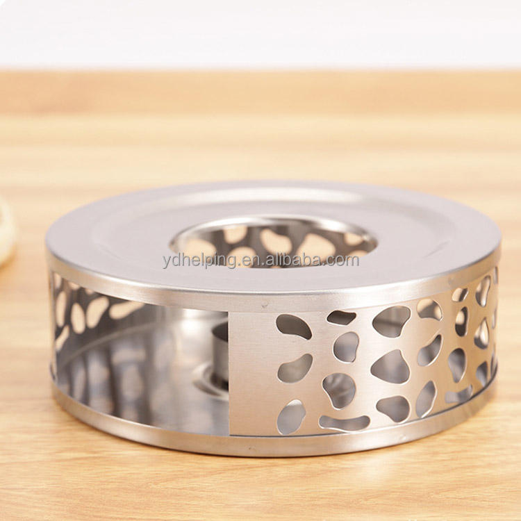 Hot Sale Black Color Teapot Warmer with Candle Holder Stainless Steel Tea Pot Heater Coffee & Tea Sets Luxury Tea Accessories