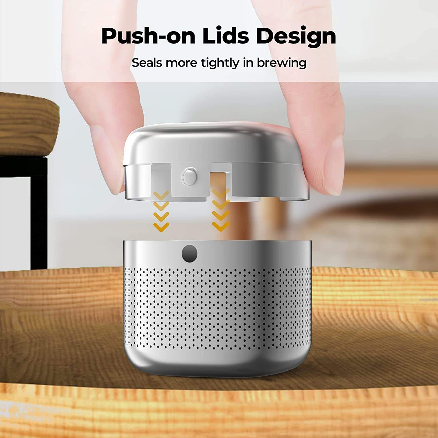 304 Stainless Steel Extra Fine Mesh Tea Ball Infuser Loose Leaf Tea Steeper with Drip Tray